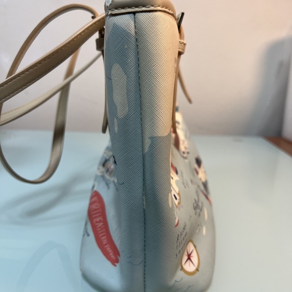 Spartina 449 Map Print Tote Cape Cod Long Island Coastal Nautical Purse - Picture 12 of 16